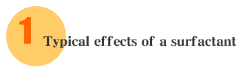 Typical effects of a surfactant